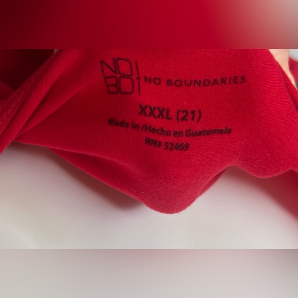 No Boundaries Red 3XL Padded Lace Trim Brami Tank Top New With Tags - Picture 12 of 16